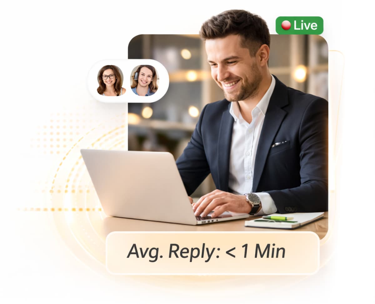 Live chat support preview