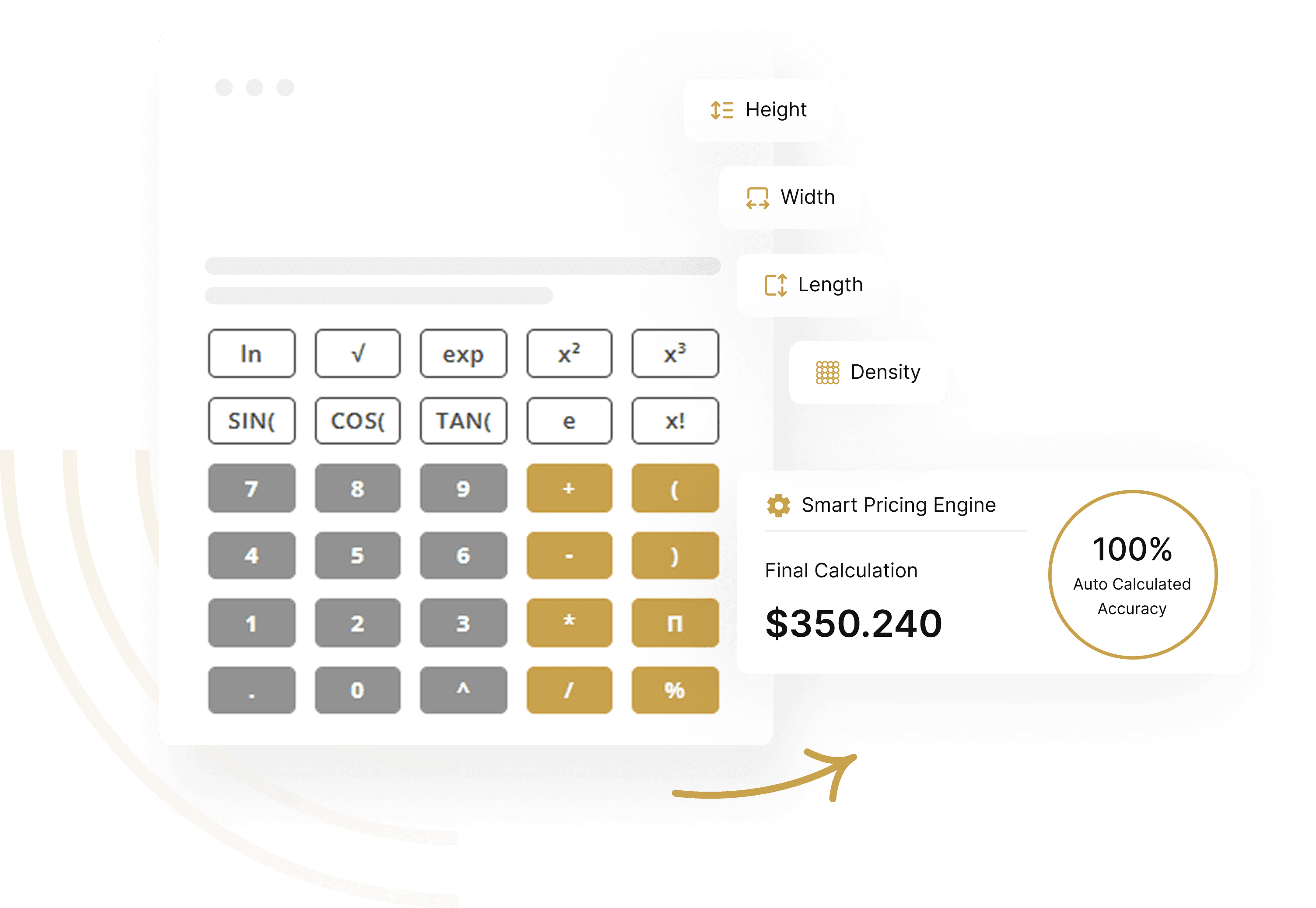 Pricing Calculator Mockup